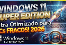 WINDOWS 11 SUPER EDITION 25H2 Ultra Otimizado para PCs Fracos! 2026
